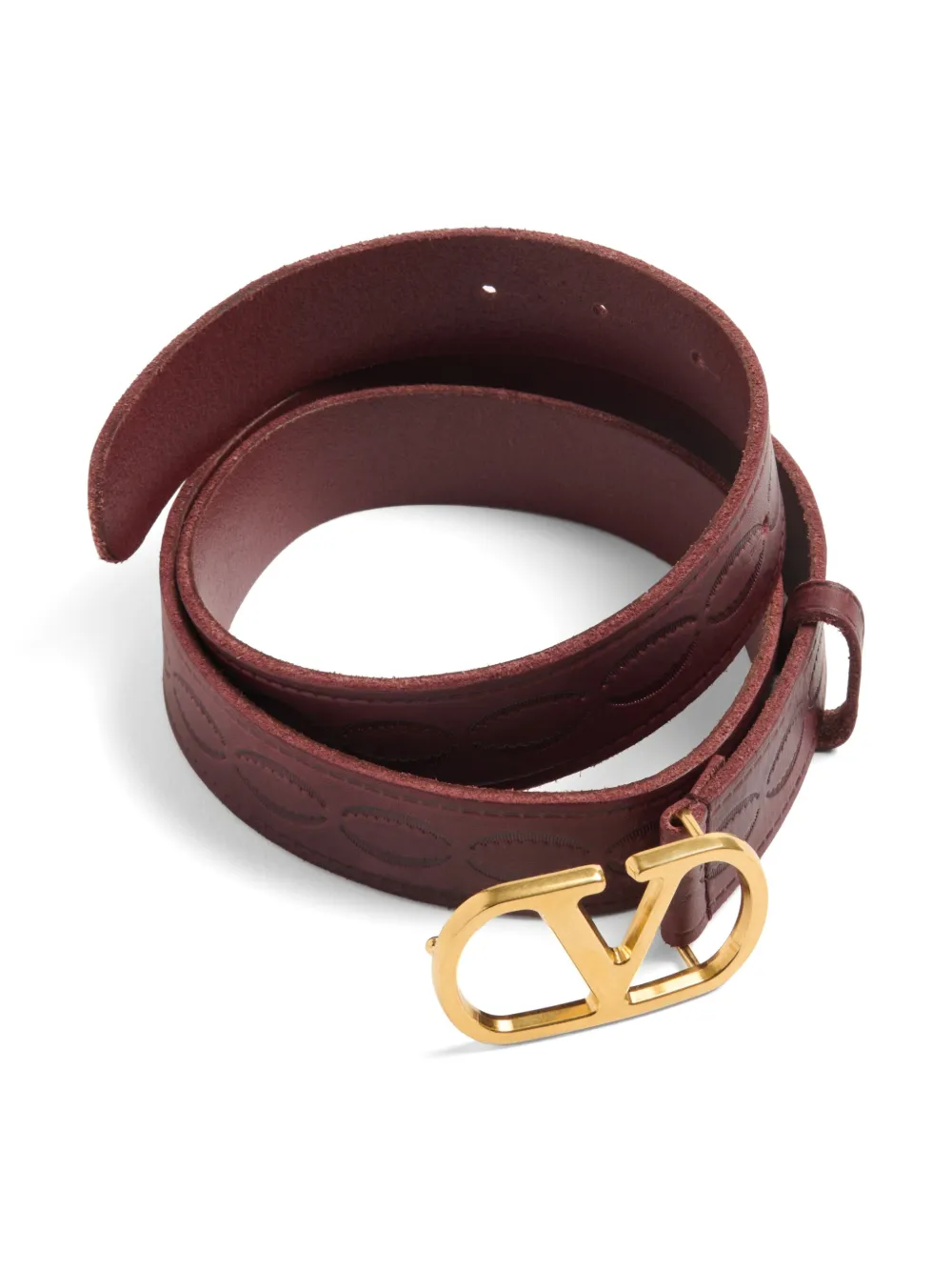 Valentino Garavani VLogo Signature leren riem 30mm Rood