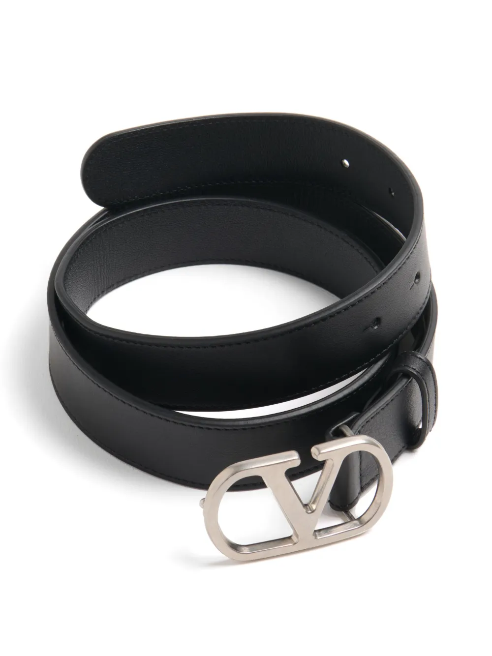 Valentino Garavani VLogo Signature leren riem 30mm Zwart