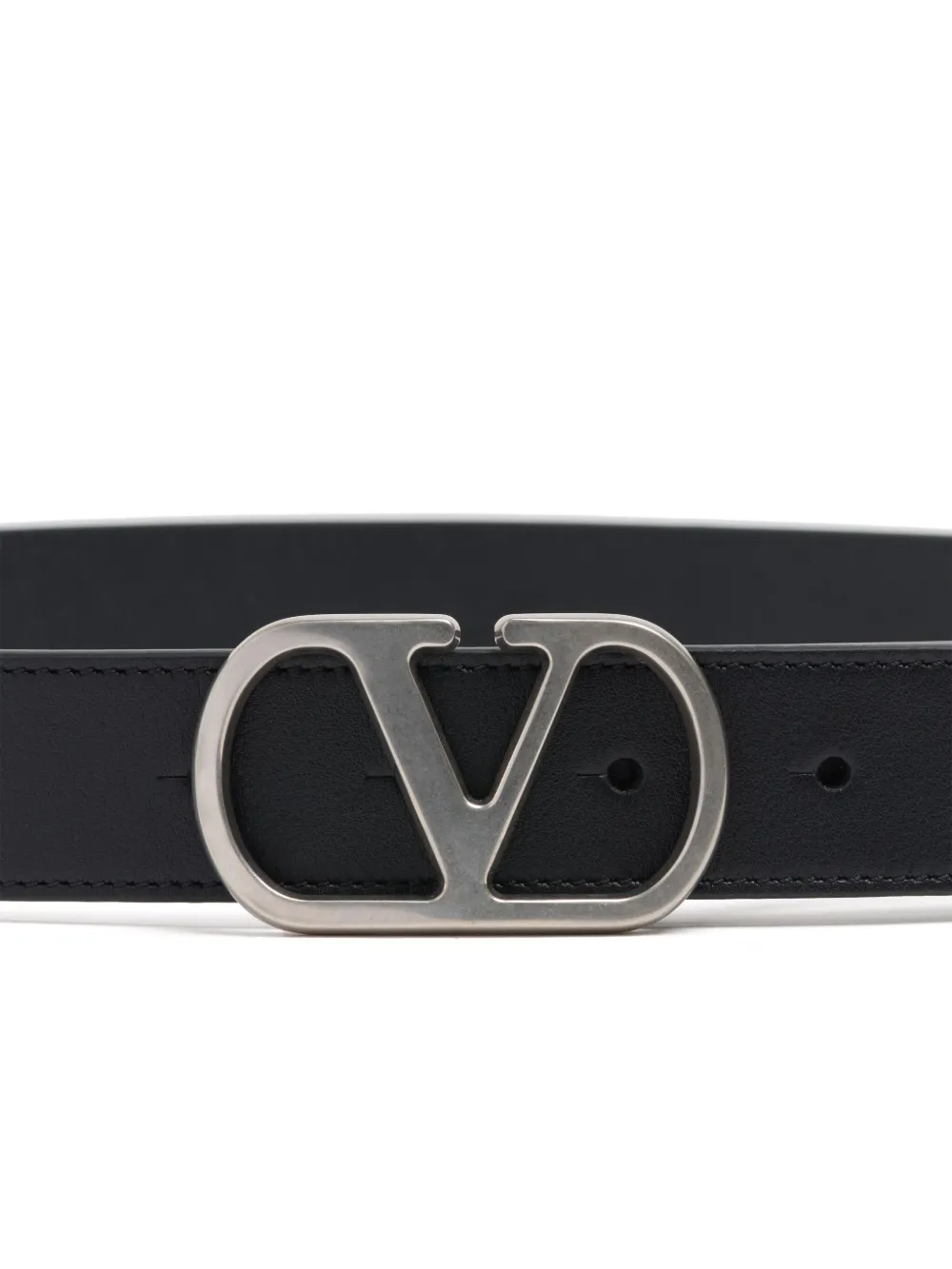 Valentino Garavani VLogo Signature leren riem 30mm Zwart