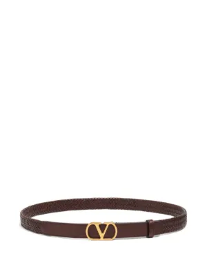 Valentino Garavani Vロゴ シグネチャー レザーベルト | レッド