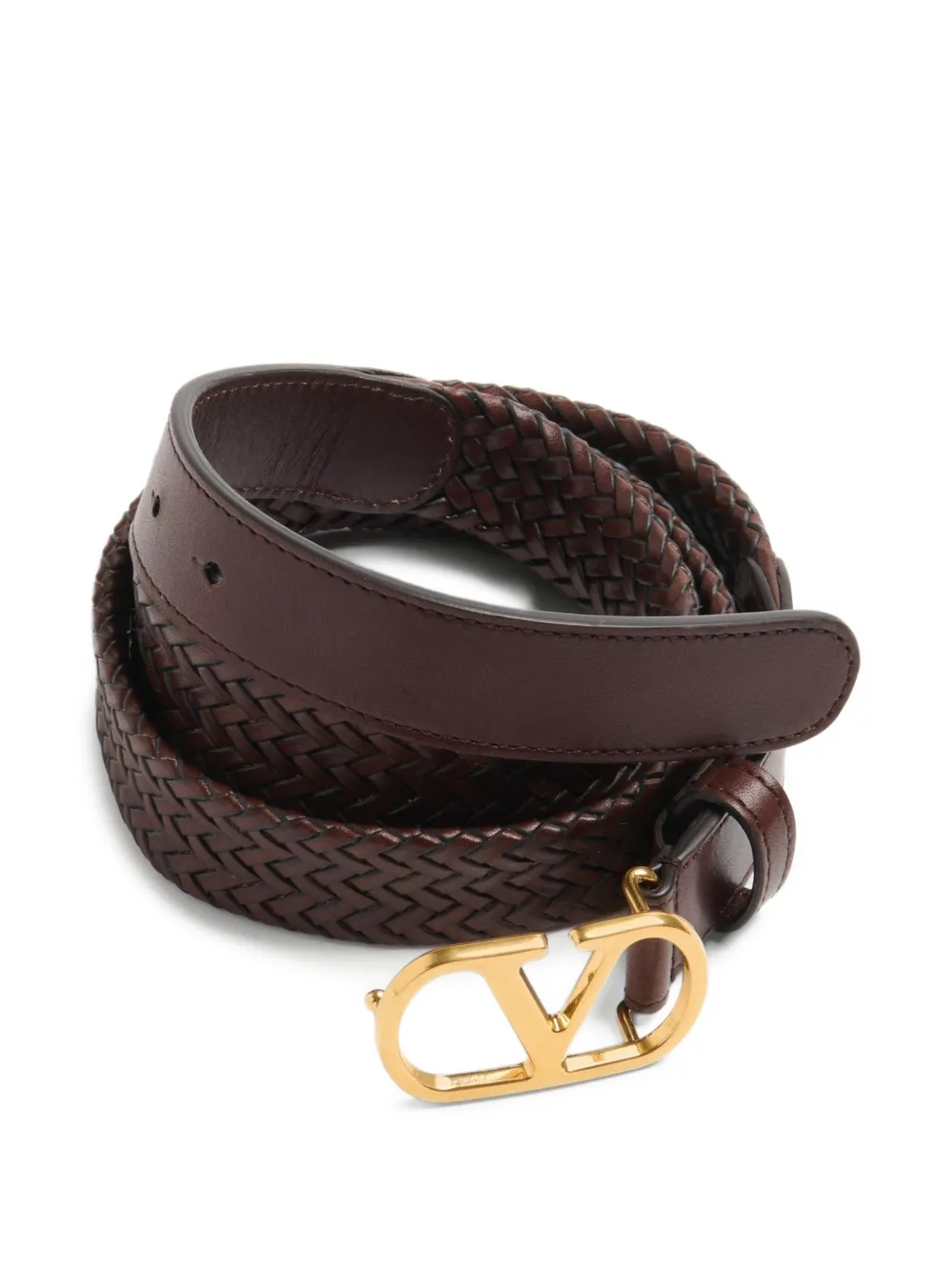  Valentino Garavani Vlogo Signature Belt - Brown 
