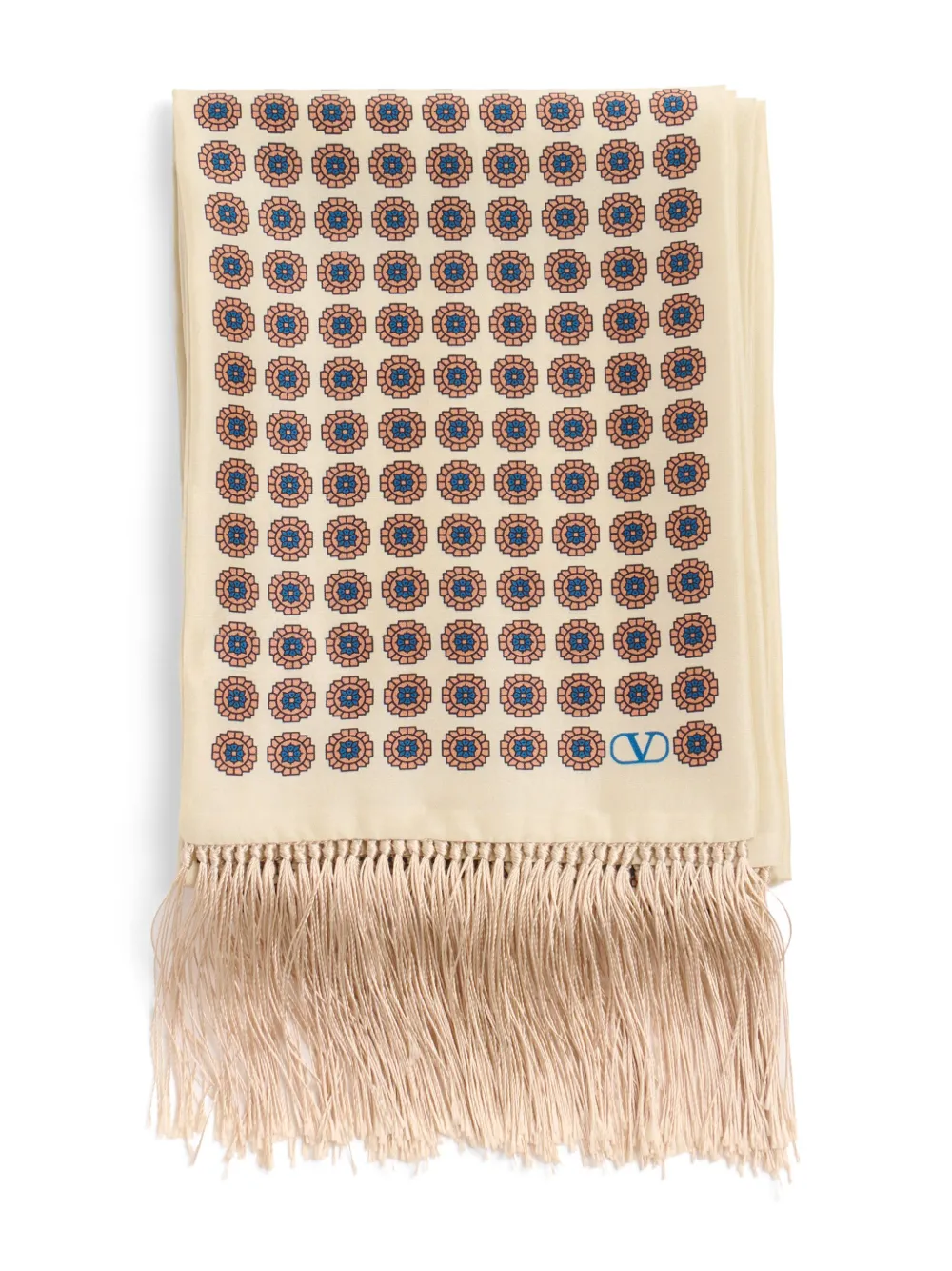 valentinogaravani Valentino Garavani Zijden sjaal - Beige