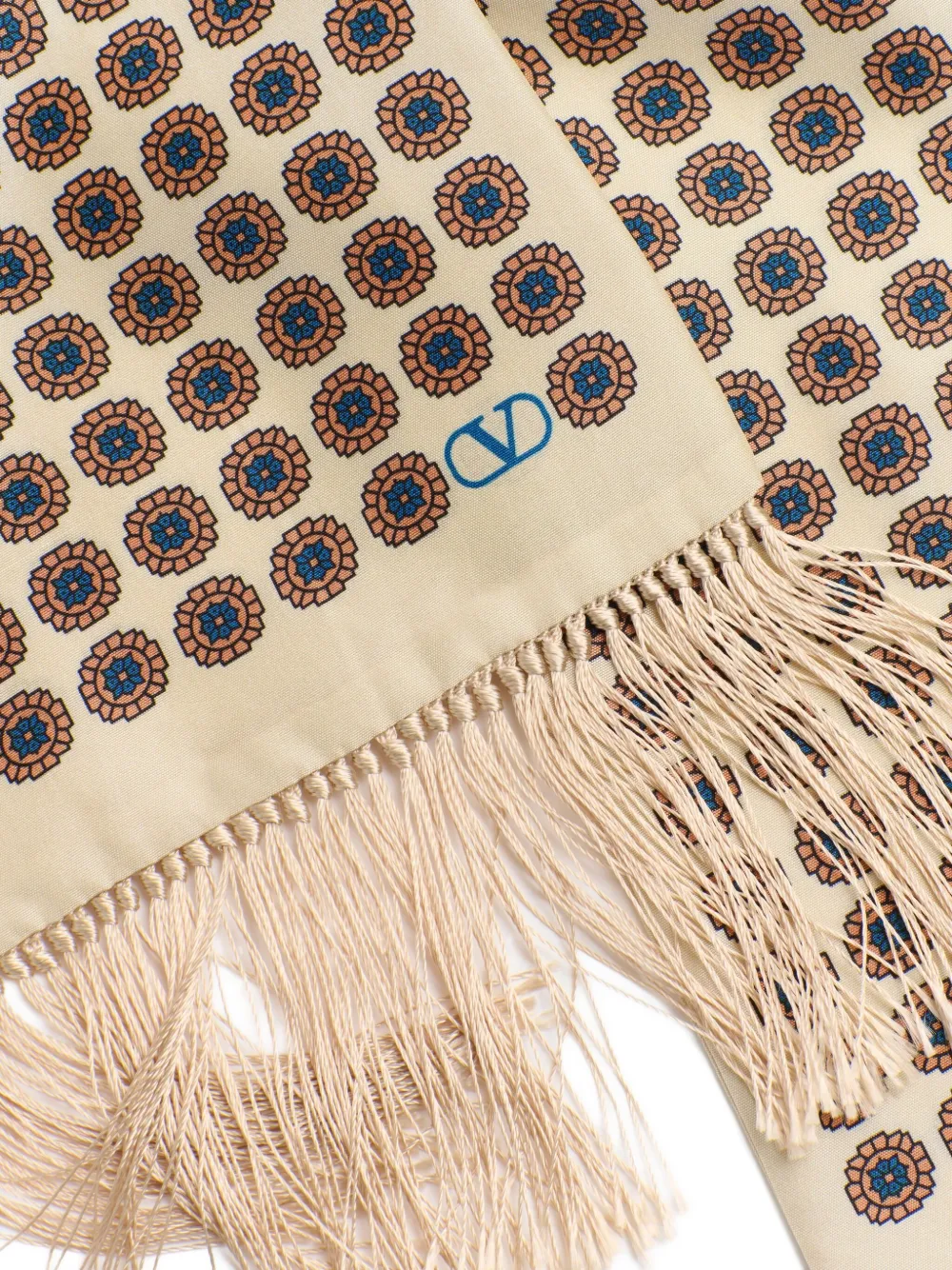 Valentino Garavani Chamber zijden bandeau sjaal Beige