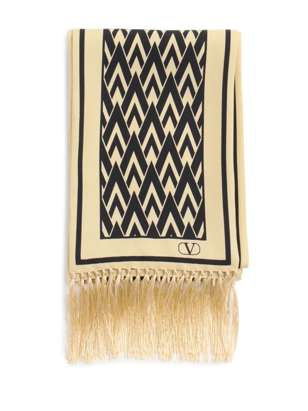 valentinogaravani Valentino Garavani Toute La V bandeau zijden sjaal - Beige
