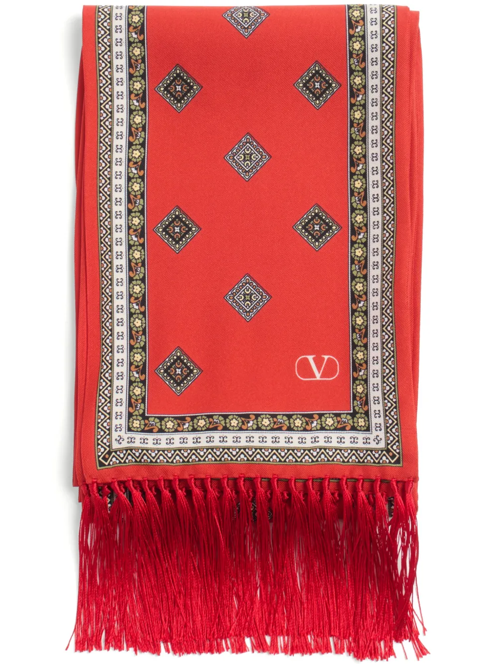 Valentino Garavani Chamber シルクスカーフ - レッド Valentino Garavani Chamber シルクスカーフ - レッド