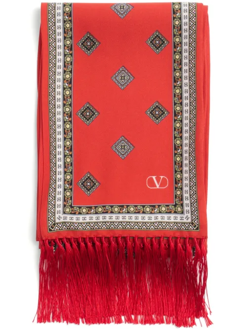 Écharpe Chamber en soie - Valentino Garavani - Modalova