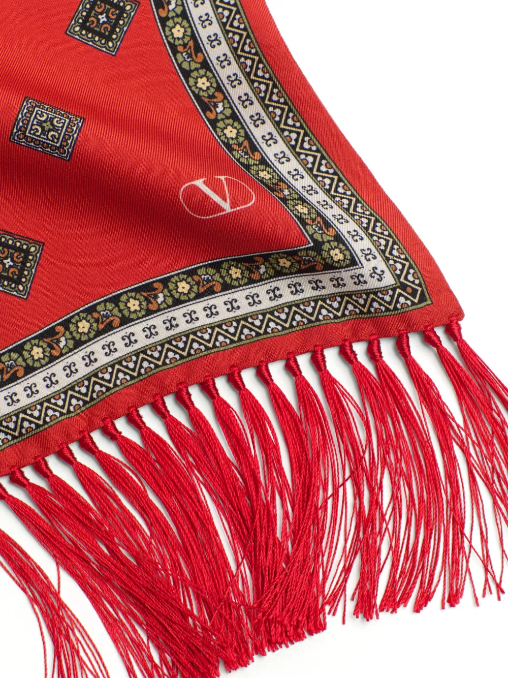 Valentino Garavani Chamber zijden bandeau sjaal Rood