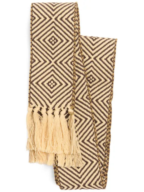 Valentino Garavani interwoven fringed scarf