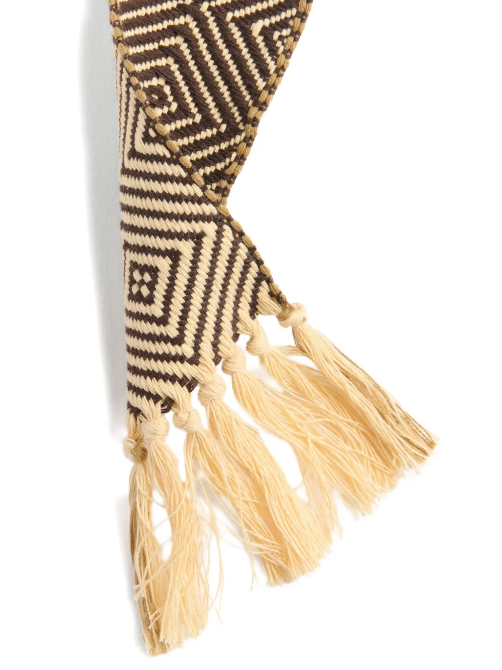 Valentino Garavani Antibes sjaal met franje Beige