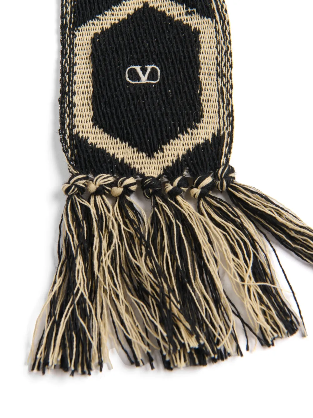 Valentino Garavani Sjaal met geborduurd logo Zwart