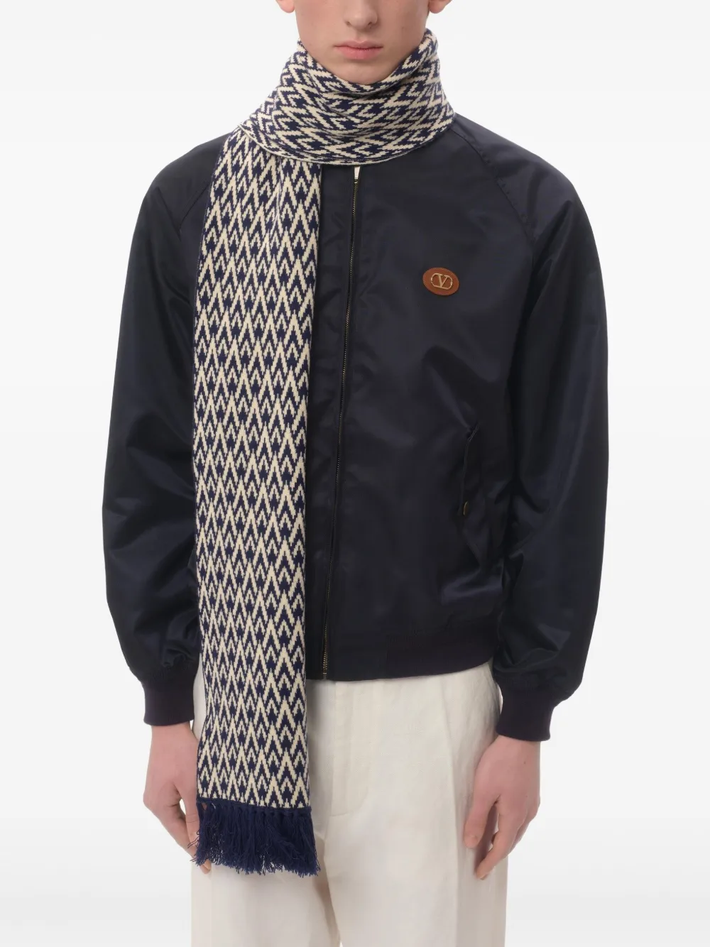 Valentino Garavani Toute La V wollen sjaal Beige