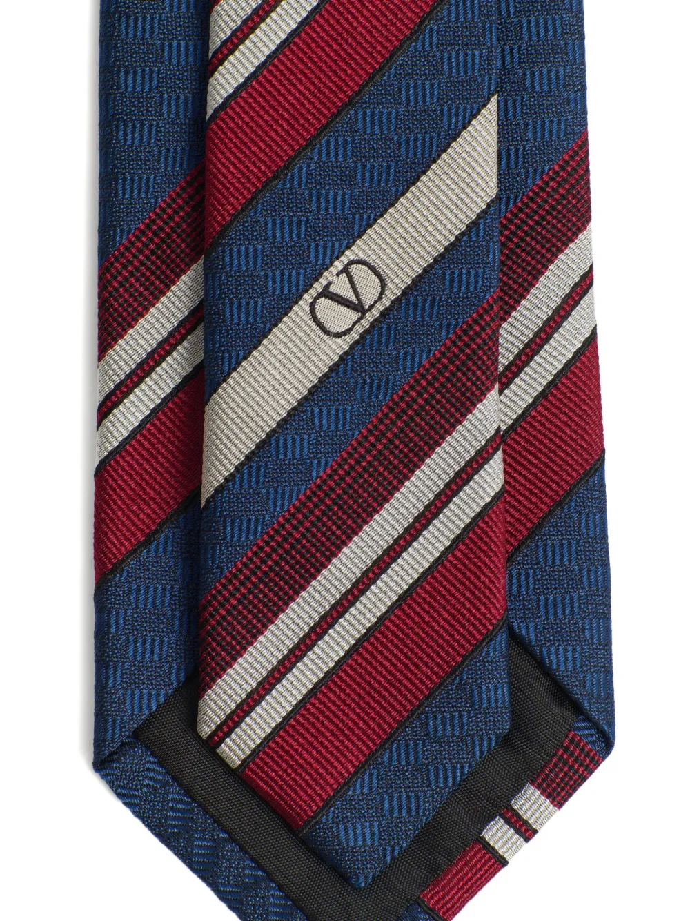 Valentie striped silk tie