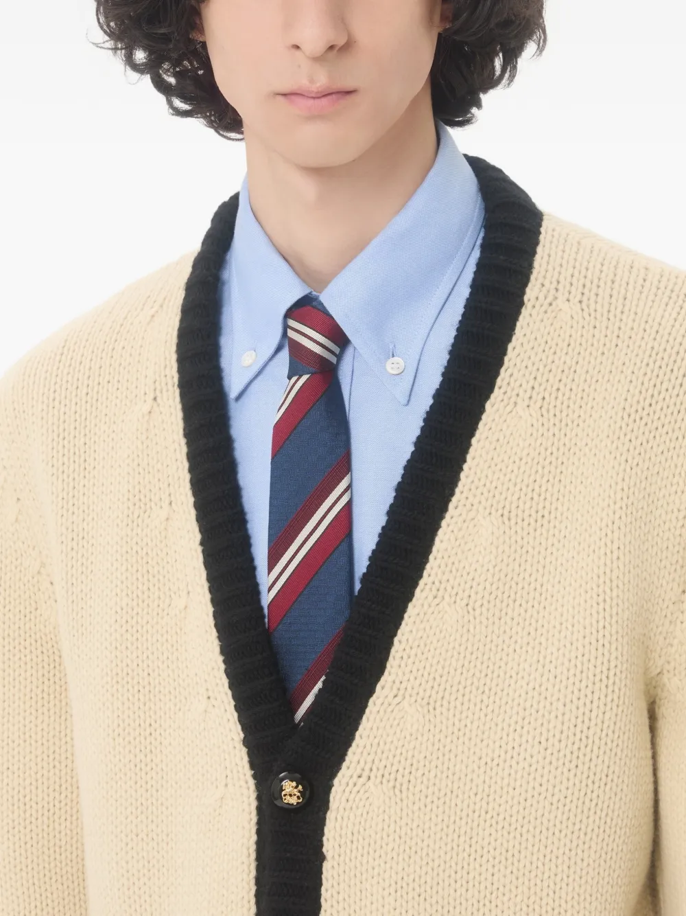 Valentie striped silk tie