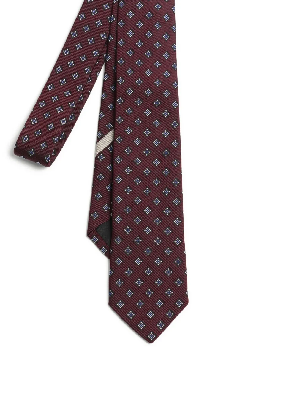 Valentino Garavani Valentie zijden stropdas met micro-ruit Rood