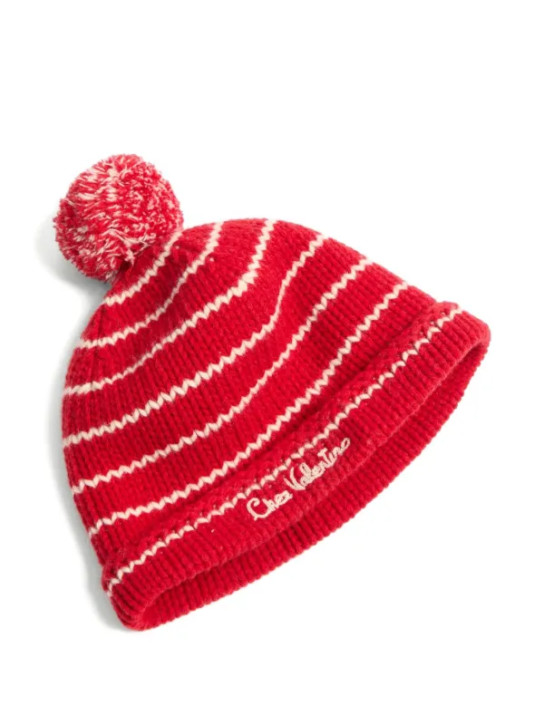 Valentino Garavani Chez Wool Beanie | Red | FARFETCH AO display picture 1