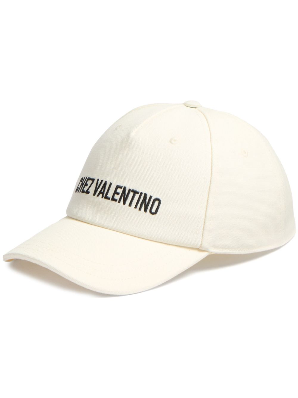 Valentino Garavani logo-embroidered cap - Neutrals