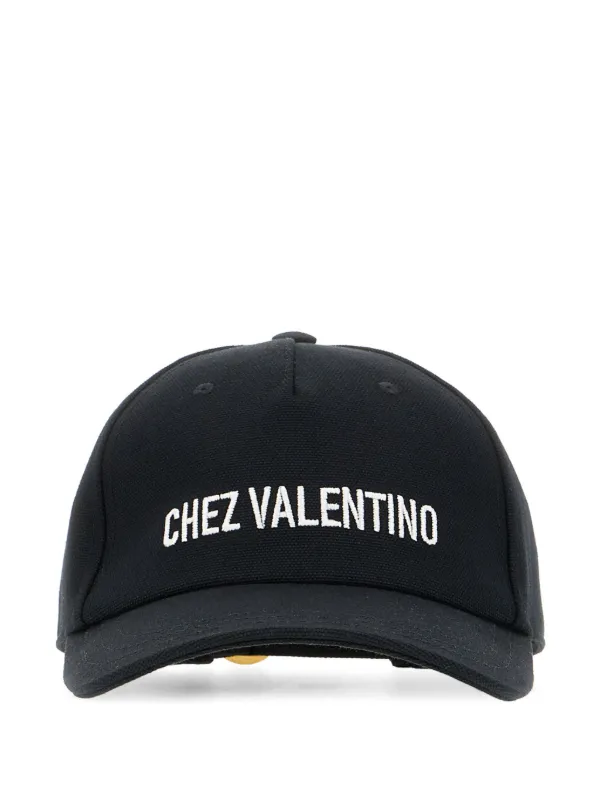 Valentino Garavani Embroidered Cotton Baseball Cap | Black