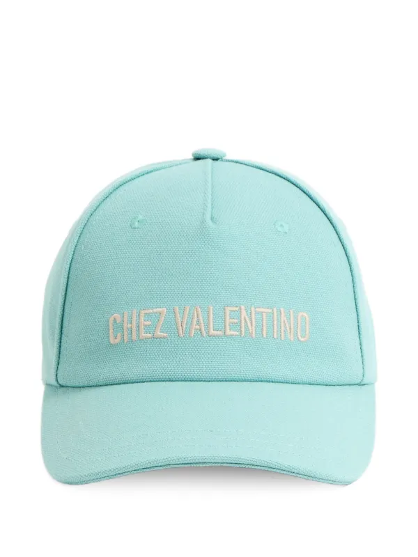 Valentino Garavani Chez Embroidered Baseball Cap in Blue