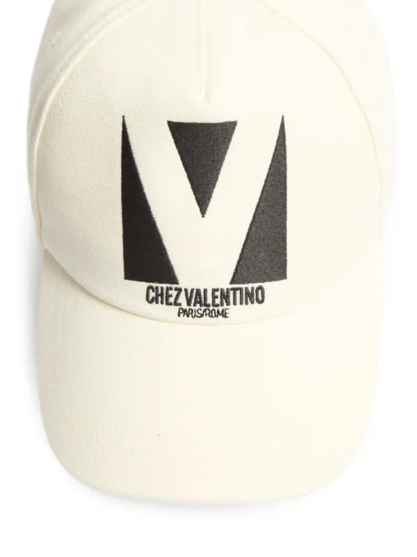 Valentino Garavani logo-embroidered Baseball Cap | White