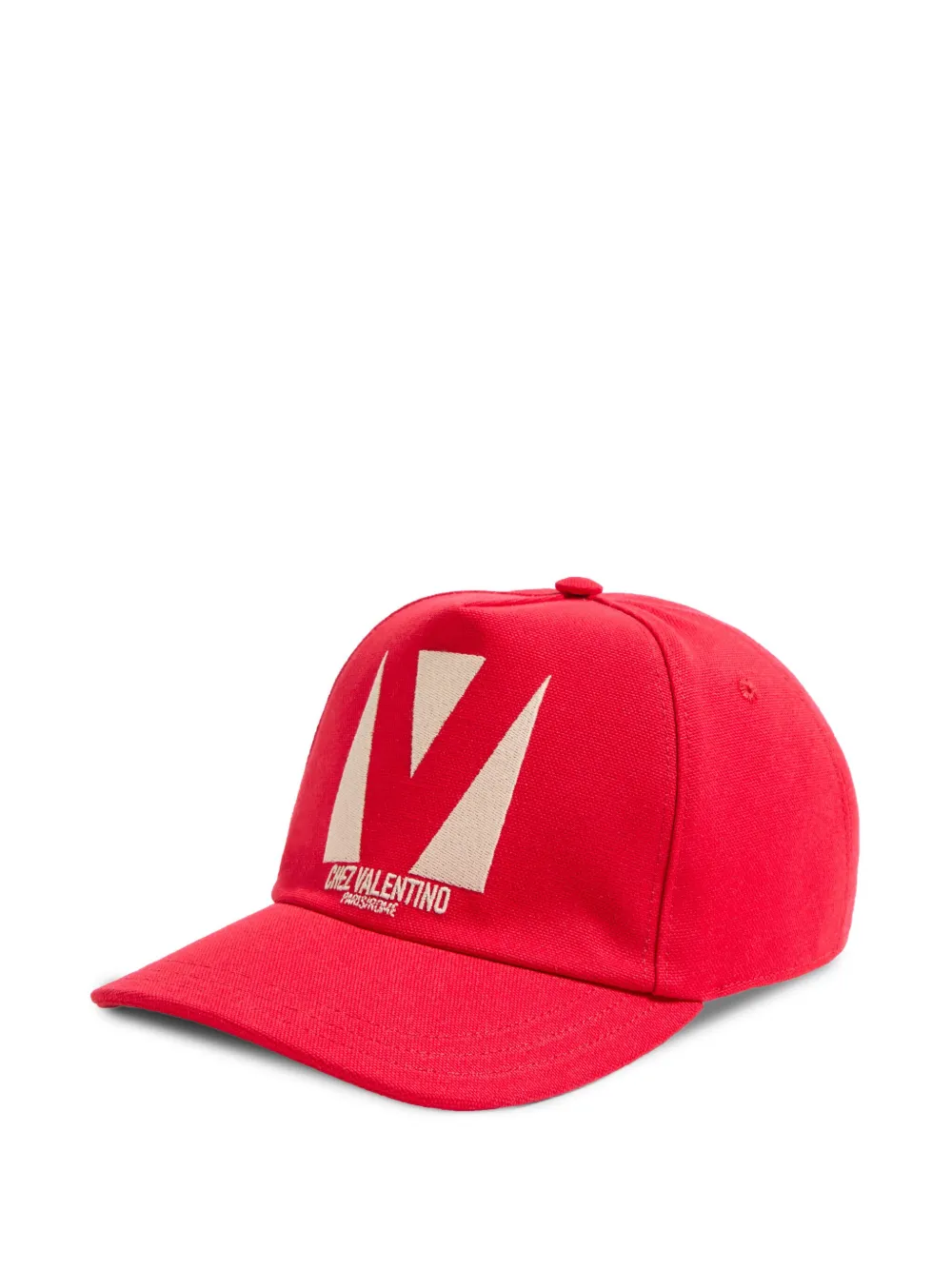 Valentino Garavani Katoenen pet met geborduurd logo - Rood