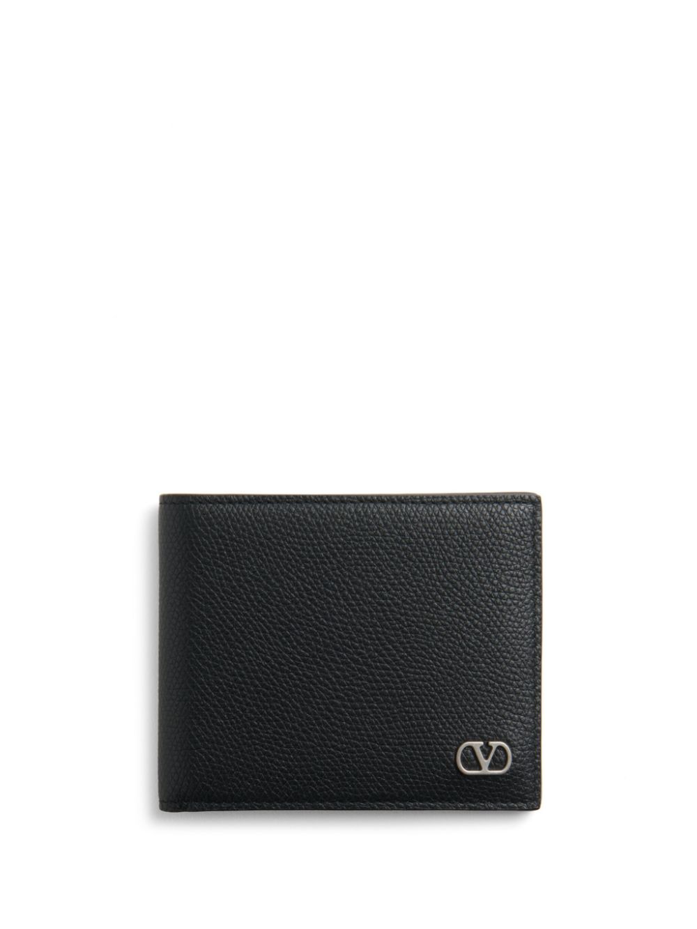 VLogo Signature leather bi-fold wallet