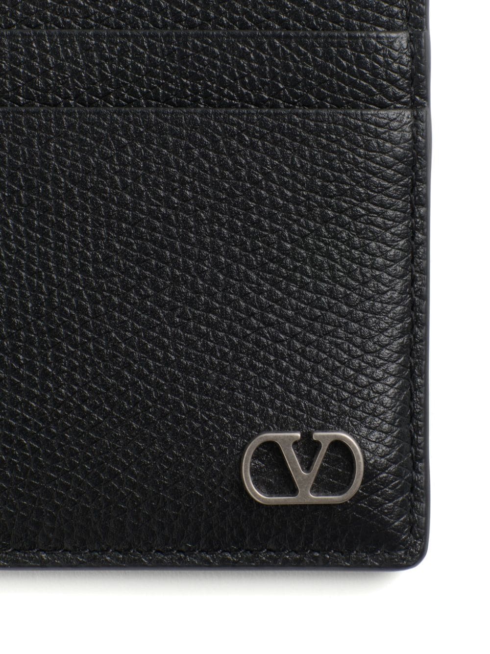 Shop Valentino Vlogo Card Holder In Black