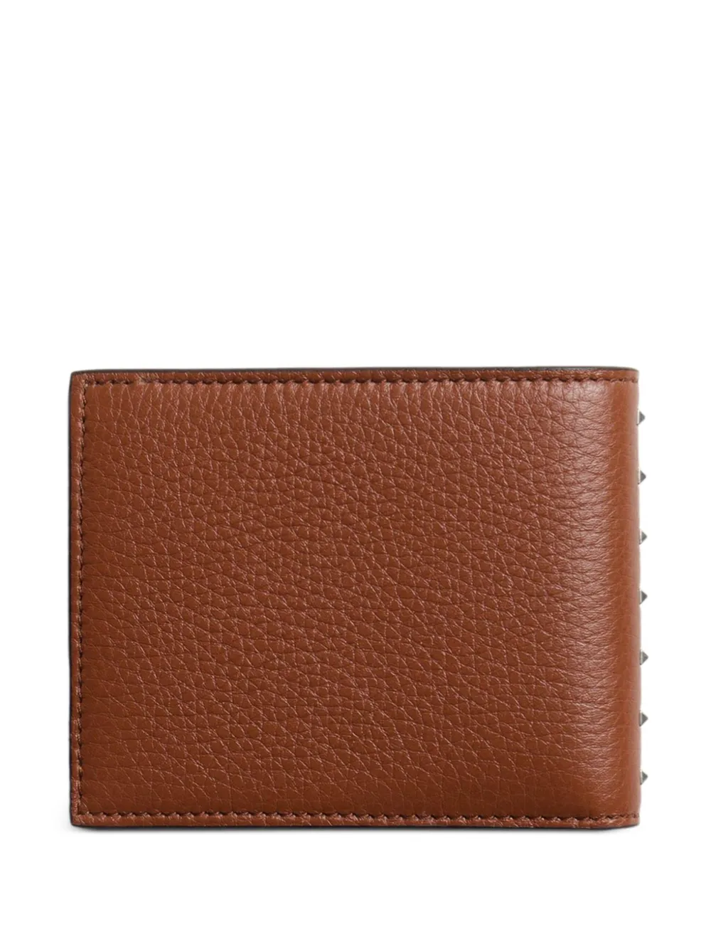  Valentino Garavani Rockstud Leather Wallet - Brown 