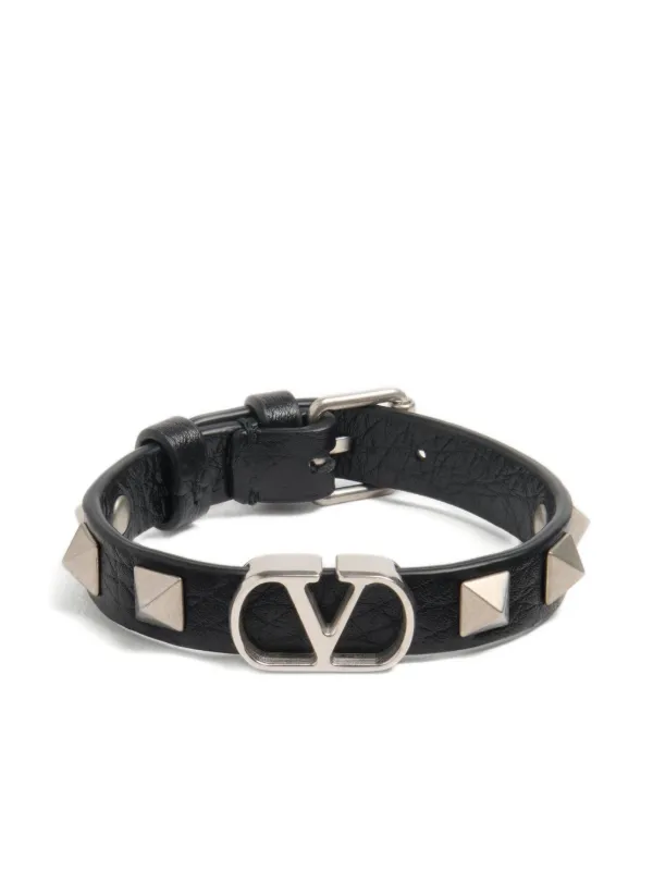 Valentino Garavani VLogo Signature Bracelet | Black | FARFETCH