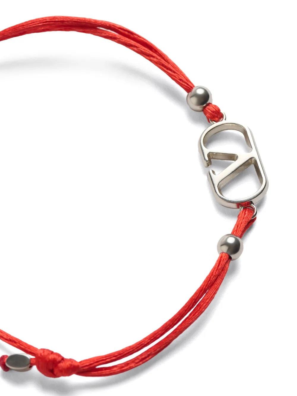 Valentino Garavani Vlogo Signature Cotton Bracelet In Red