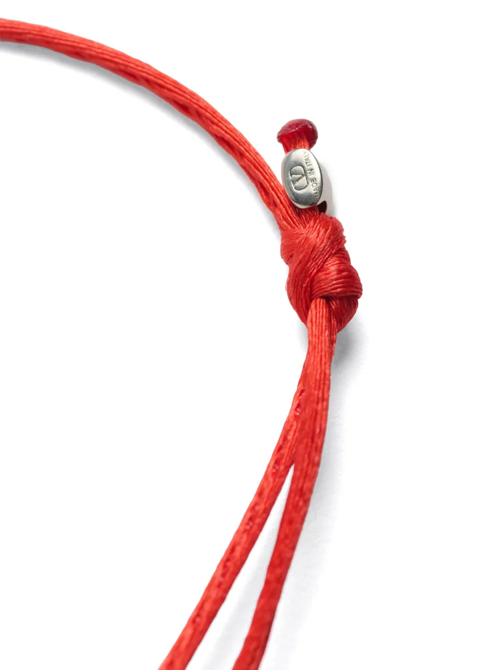 Valentino Garavani Vlogo Signature Cotton Bracelet In Red