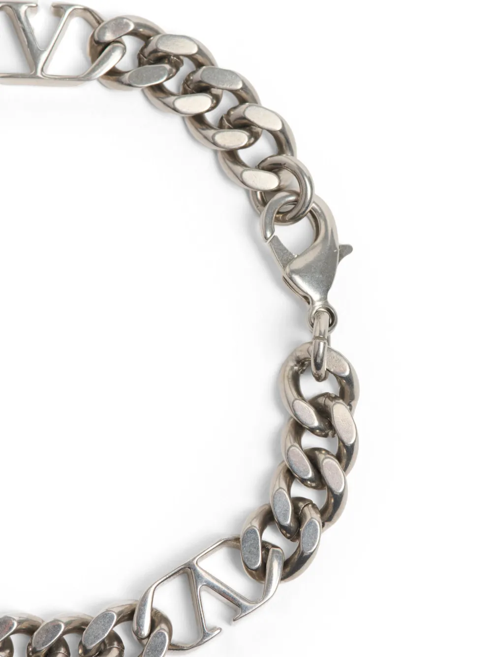 Valentino Garavani Vlogo Signature Metal Bracelet In Silver