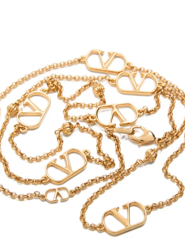 VALENTINO GARAVANI VLogo Signature ネックレス Valentino Garavani Vlogo Signature Metal Necklace | Gold | FARFETCH CA