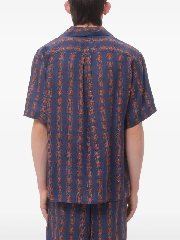 Valentino Garavani Voyage Imaginaire Bowling Shirt | Blue