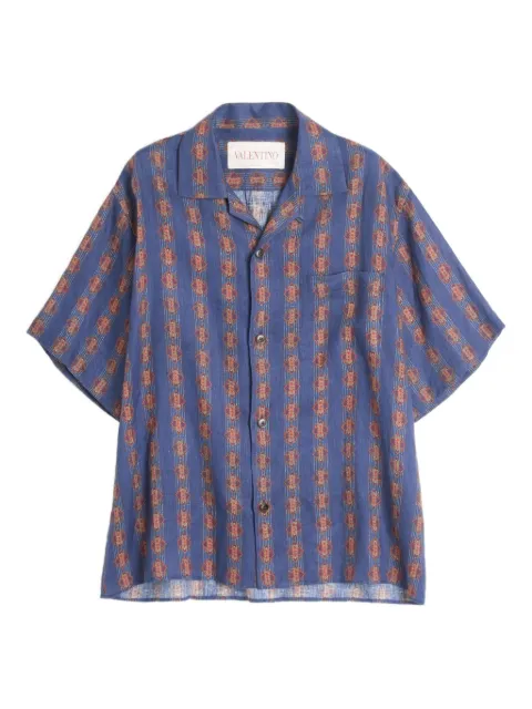 Valentino Garavani Voyage Imaginaire bowling linen shirt