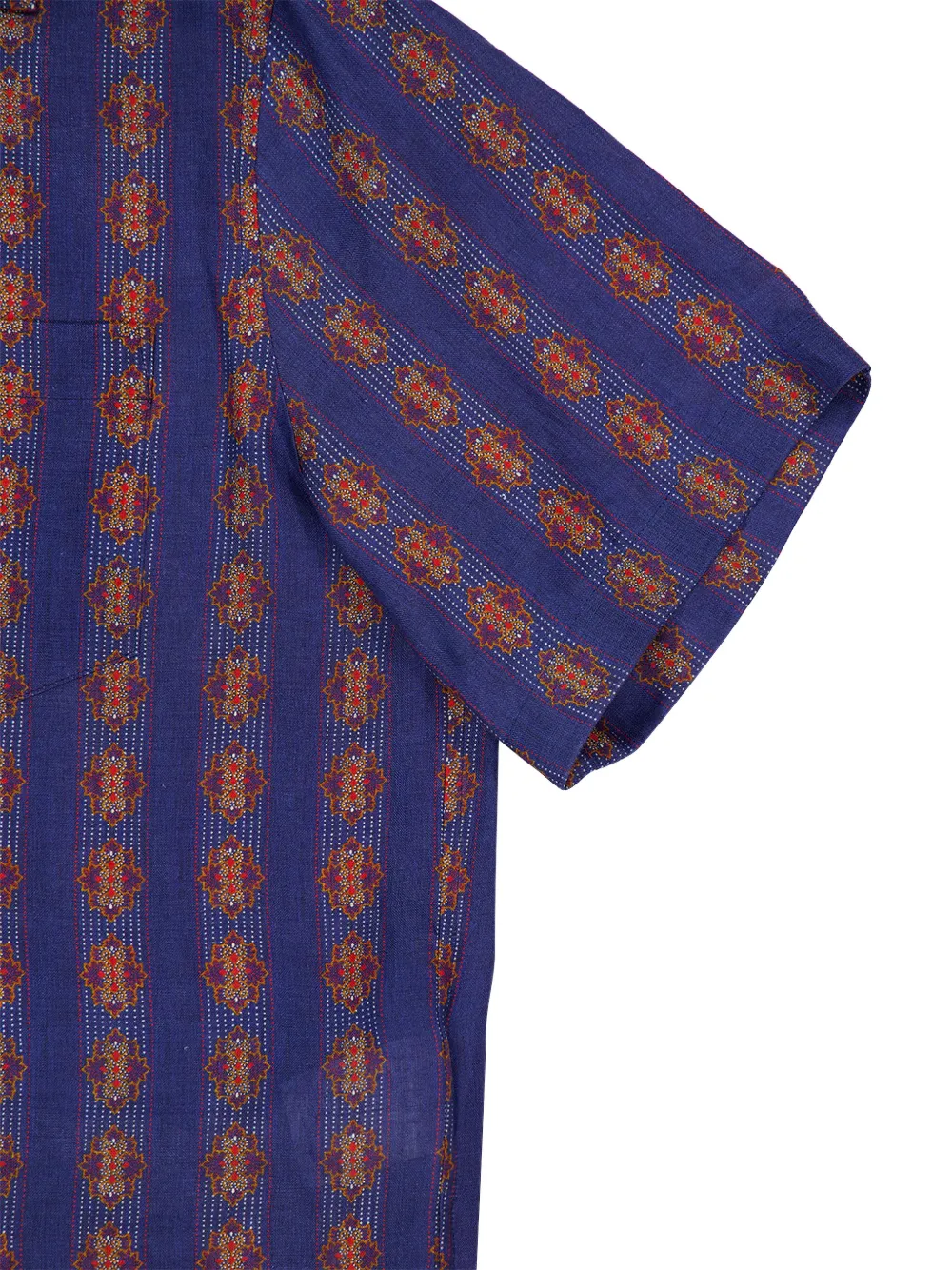  Valentino Garavani Chemise De Bowling Voyage Imaginaire En Lin - Bleu 