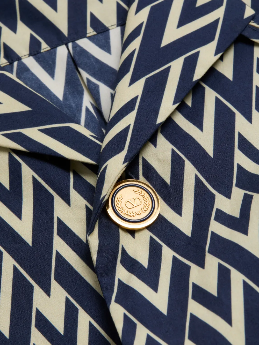 Valentino Garavani Toute La V bowlingshirt Blauw