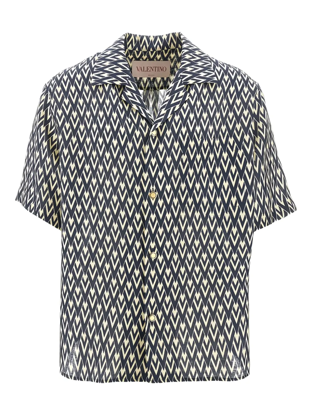 Valentino Garavani Toute La V bowlingshirt Blauw