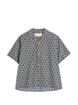 Valentino Garavani Cotton Popeline Bowling Shirt With TOUTE LA V