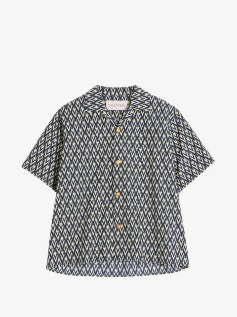 Valentino Garavani printed button-up bowling shirt