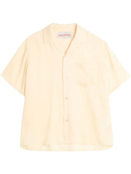 Chemise en soie à motif en jacquard - Valentino Garavani - Modalova