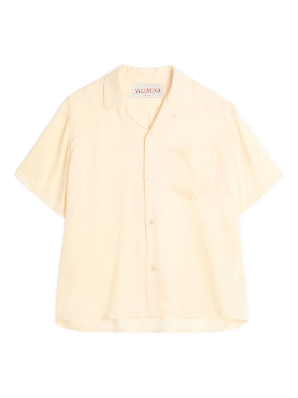 Valentino Garavani ジャカード シルクシャツ - イエロー Valentino Garavani ジャカード シルクシャツ - イエロー