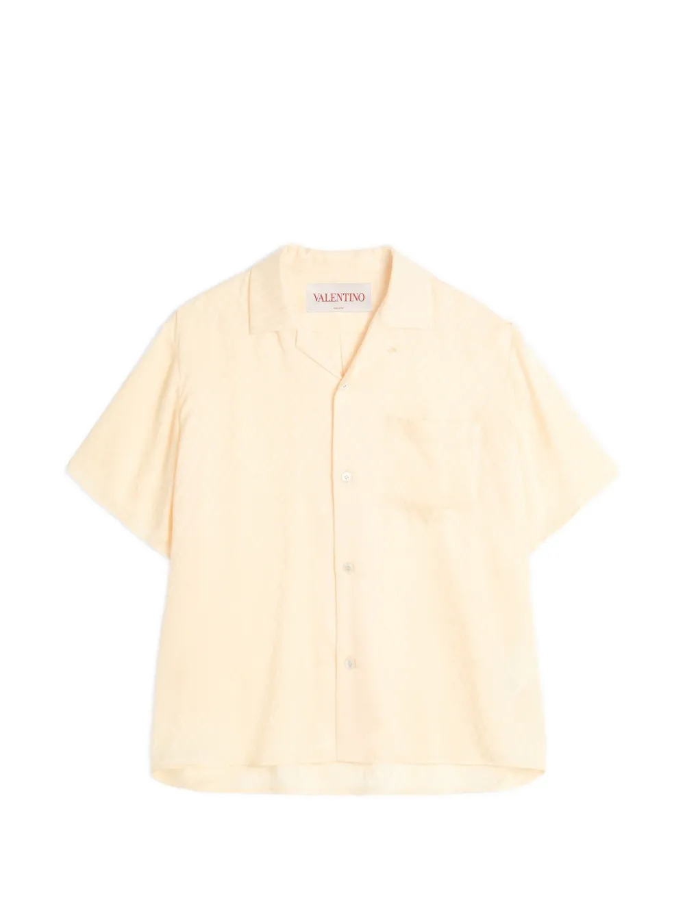 Valentino Garavani Camicia in seta con effetto jacquard - Giallo