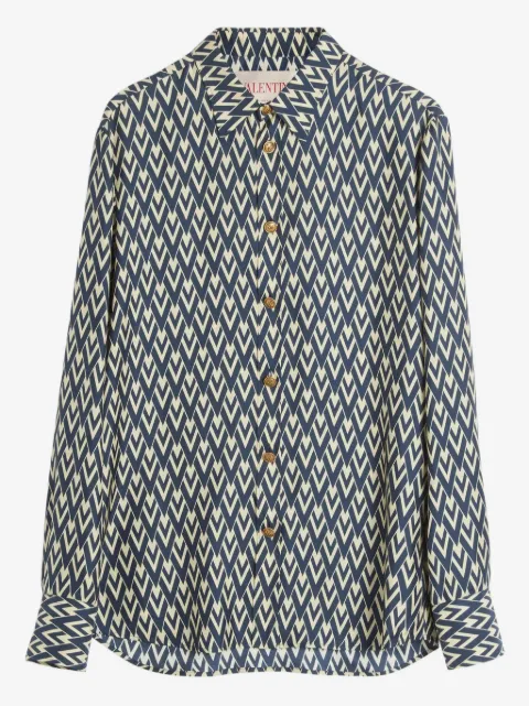 Valentino Garavani Toute La V-print silk shirt