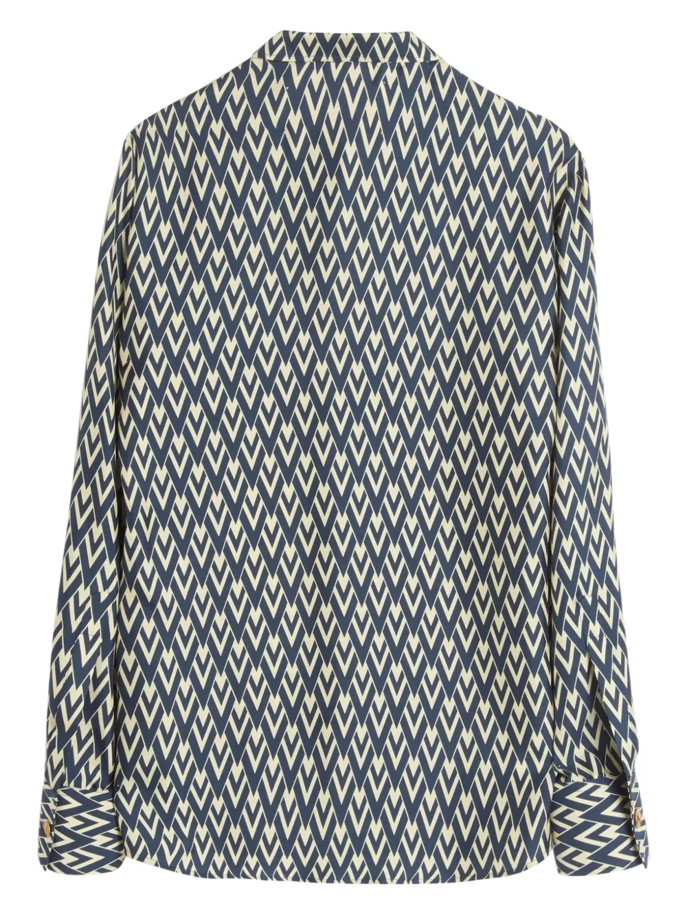 Toute La V-print silk shirt