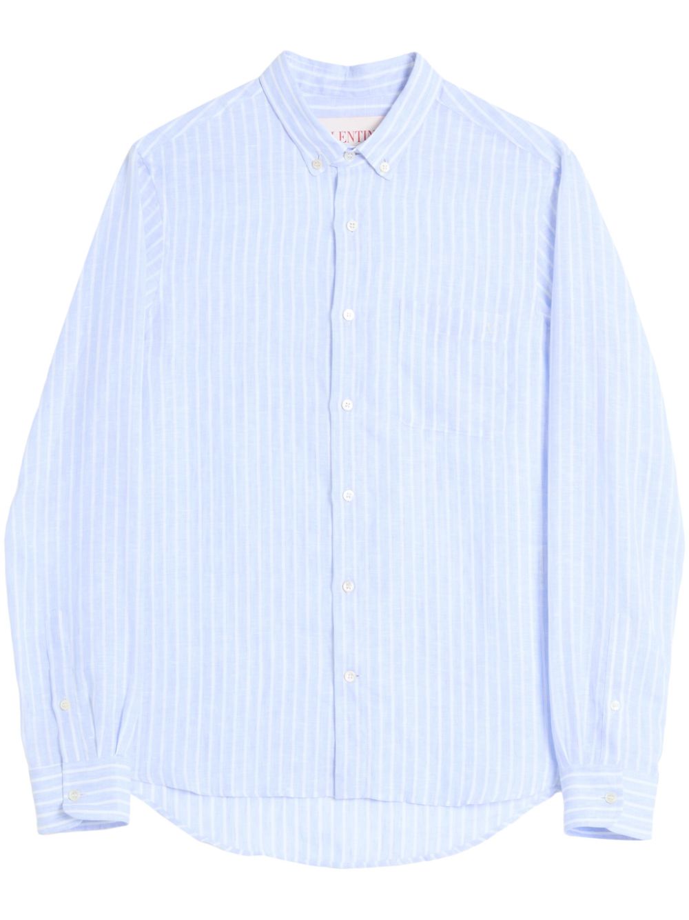 Valentino Garavani buttoned linen shirt - Blue