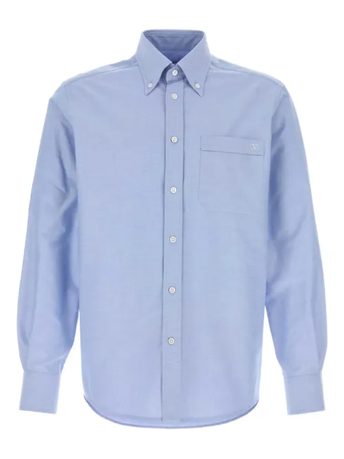 Chemise en coton à motif VLogo brodé - Valentino Garavani - Modalova