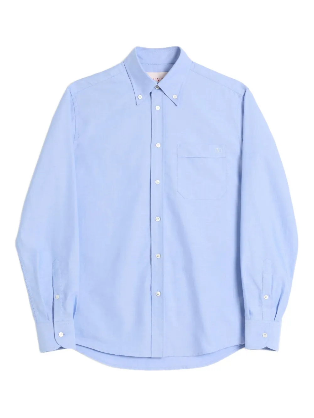 Valentino Garavani Katoenen overhemd met VLogo-borduurwerk Blauw