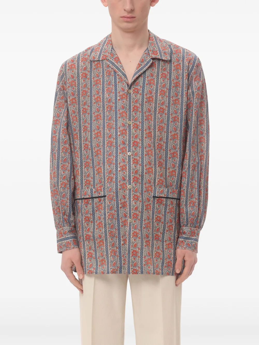 Valentino Garavani Voyage Imaginaire pyjamashirt Grijs
