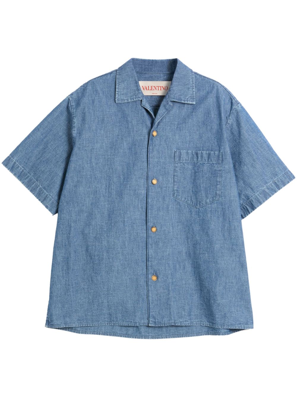 denim bowling shirt