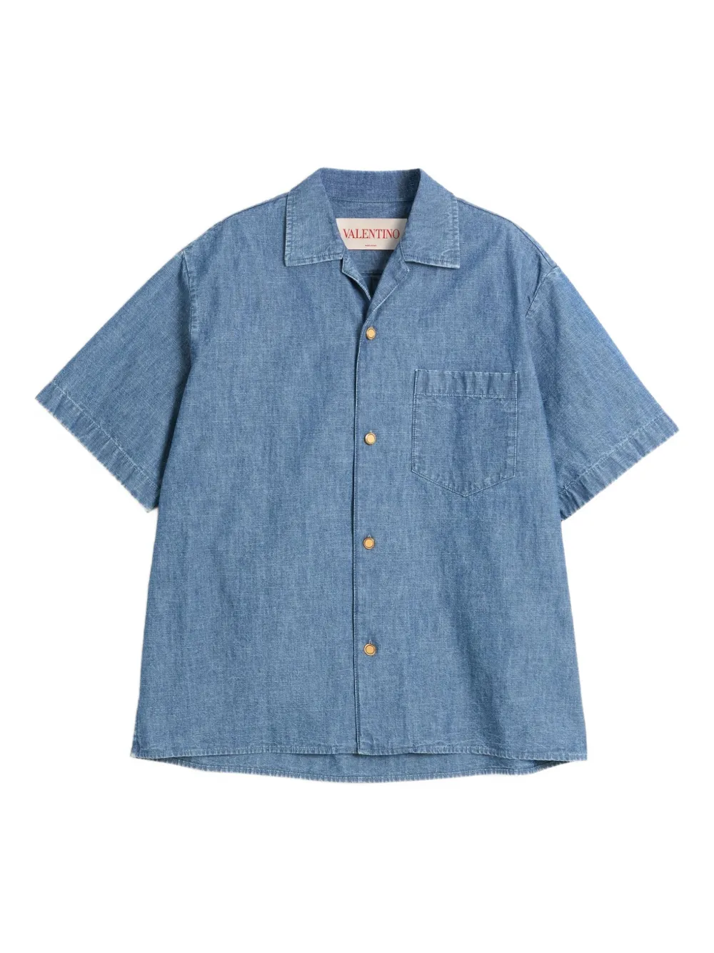 Valentino Garavani デニム ボーリングシャツ - ブルー Valentino Garavani デニム ボーリングシャツ - ブルー